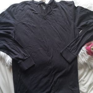 Thread 4 Thought Dark Navy VNeck Long Sleeve Shirt